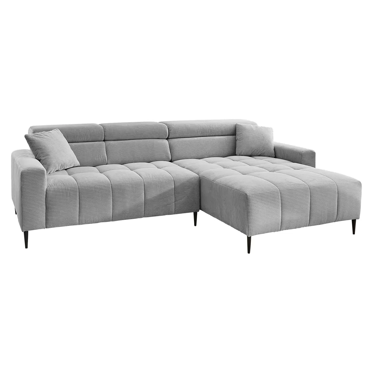 Ecksofa Simple 93 x 221 Hellgrau