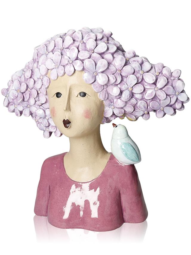 Brandani Lady Bird Dekofigur – kunstvolle Damen-Skulptur