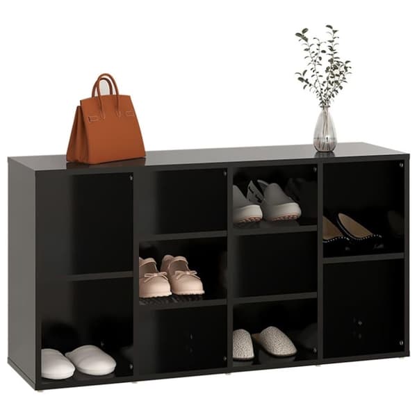 vidaXL Skobenk svart 103x30x54,5 cm sponplater