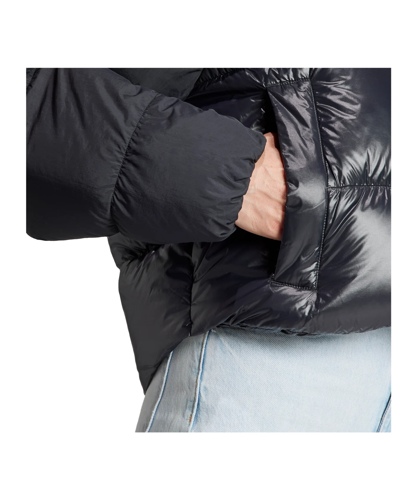 adidas Originals Cropped Daune Jacke Damen Schwarz