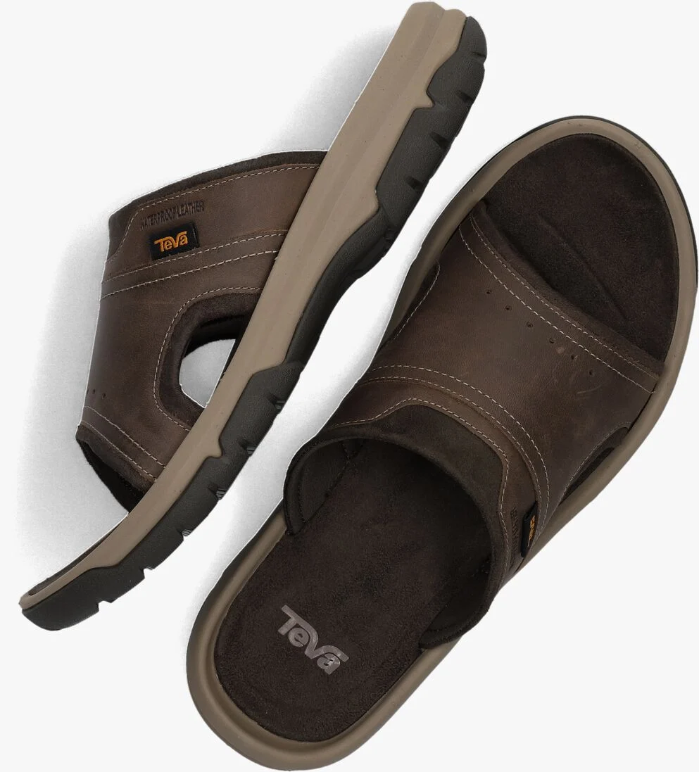 TEVA bruine teva slippers langdon slide