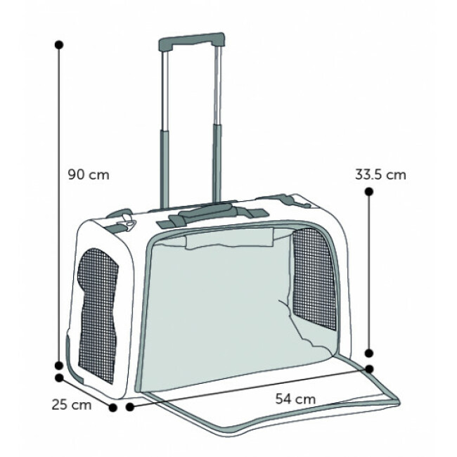 Sac de transport noir Smart Flamingo pour chiens
