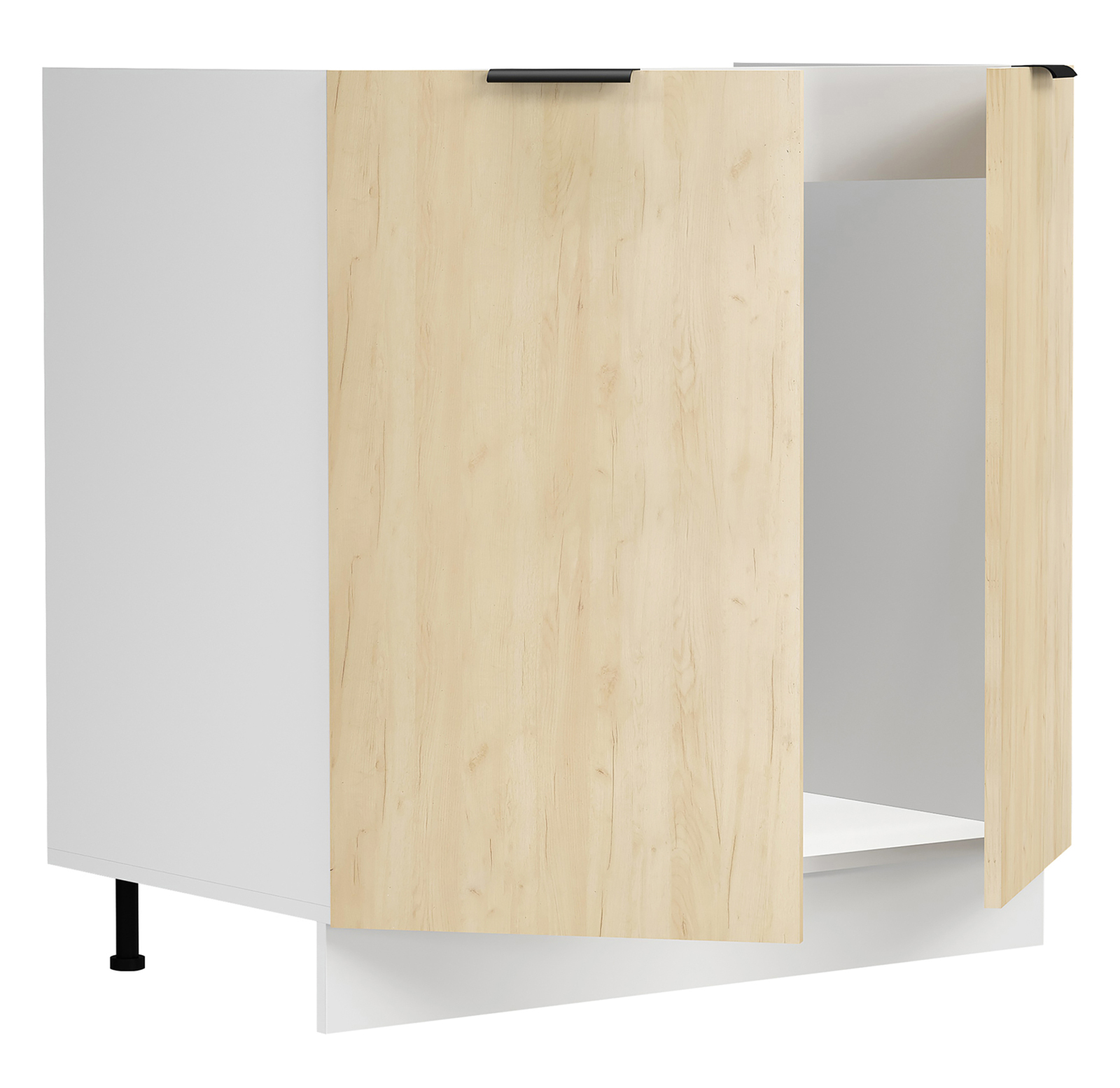 Spülenschrank FASOLA - weiß - Honig Eiche - 80 cm