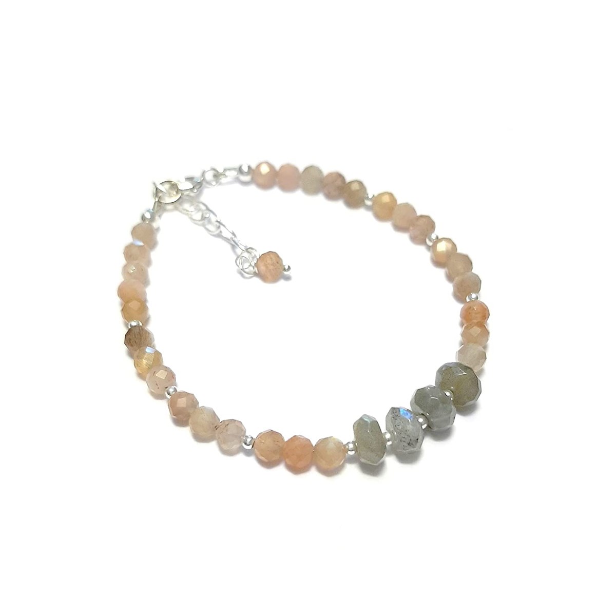 Bracelet Pierre De Lune Et Labradorite