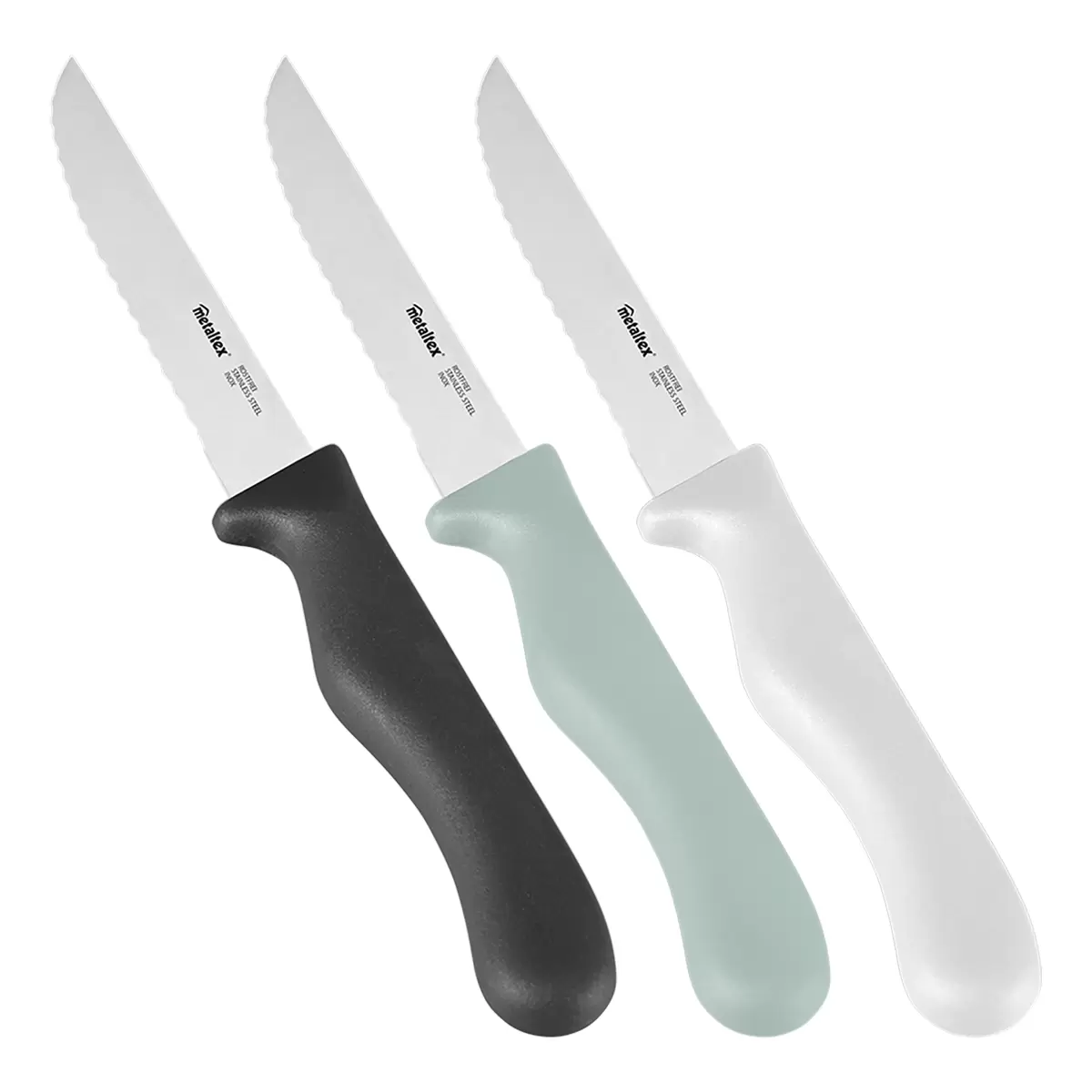 Steakmesser Basic weiss,silber,mint