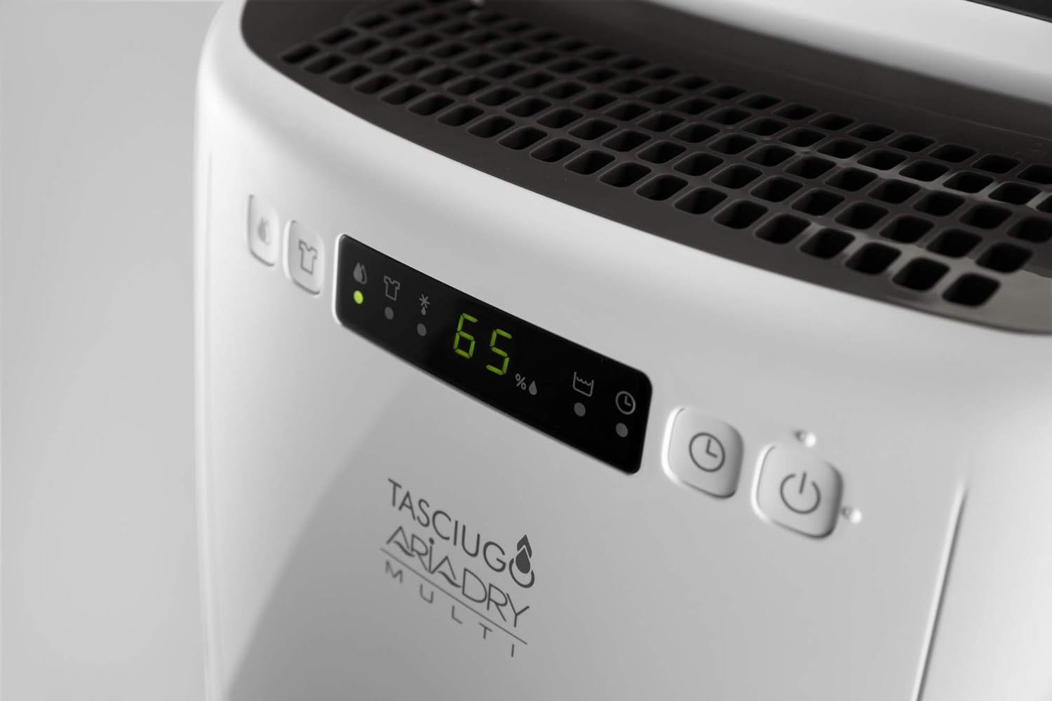 De'Longhi Tasciugo AriaDry Multi Déshumidificateur DEXD214RF, Déshumidificateur Portable avec Filtration à 3 Actions, Fonction Séchage, Déshumidification 14L/Jour, R290, Réservoir Amovible, Blanc