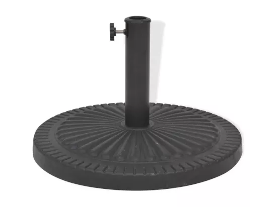 Socle de parasol Résine Rond Noir 14 kg