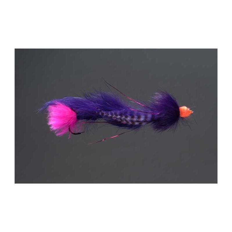 Mouche Spécial Carnassier Tof Articulee Steelhead - Purple/Egg Orange