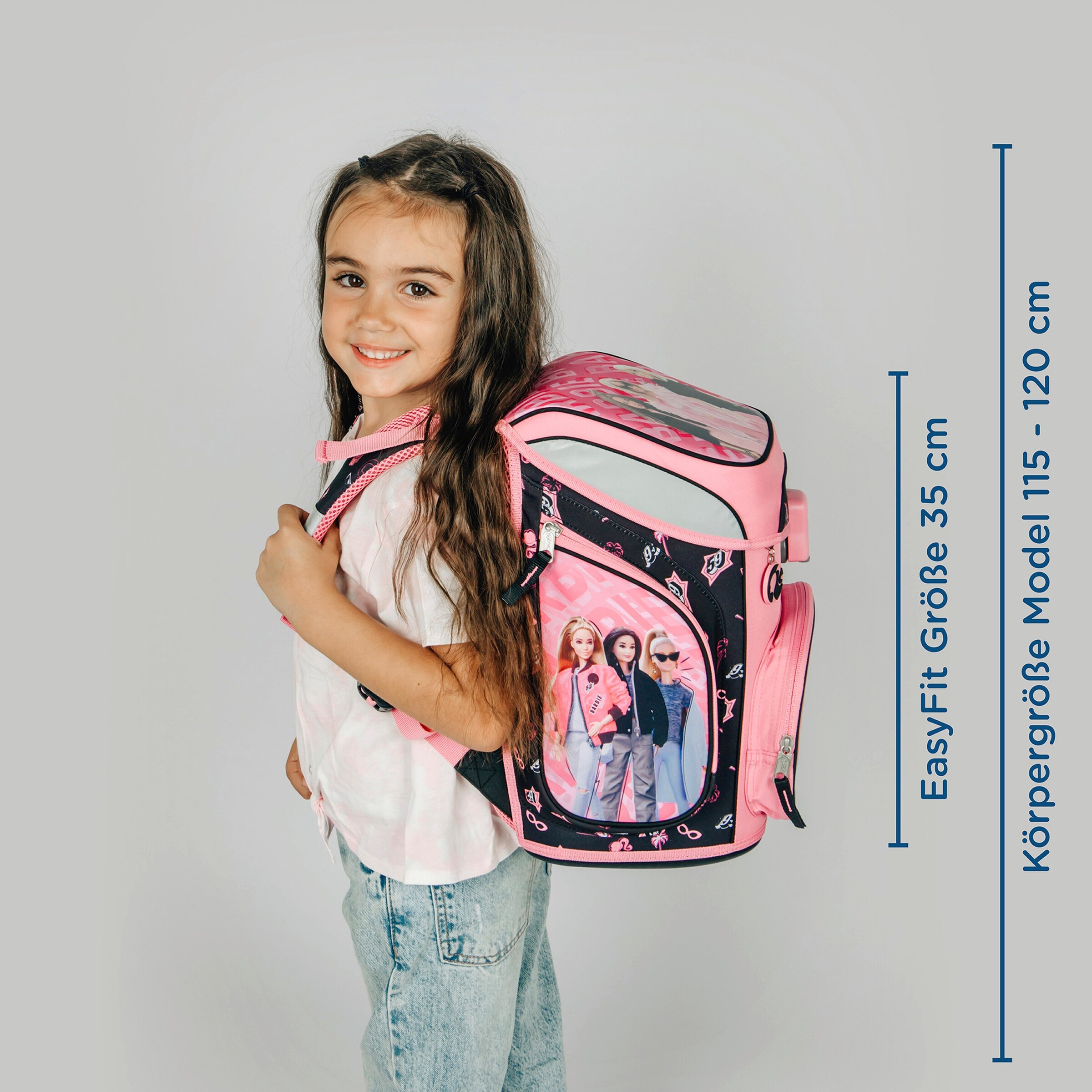Scooli Schulranzen Set EasyFit, 5-teilig rosa - Barbie