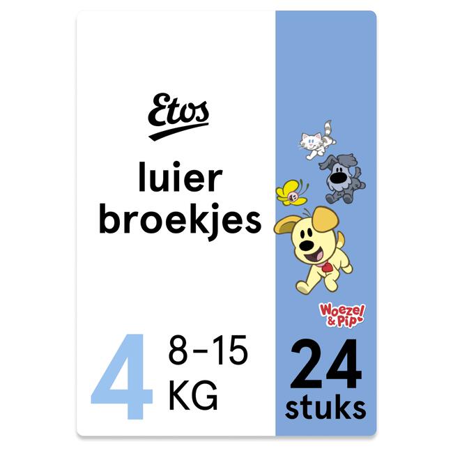 Etos Woezel & Pip Luierbroekjes Maxi Maat 4 8-15 kg 24 stuks