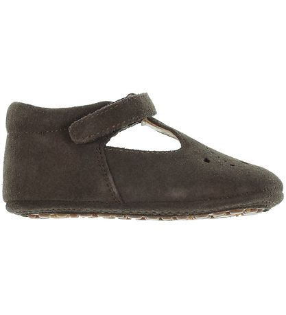 Bisgaard Ballerina Hjemmesko - Blåom - Dark Brown
