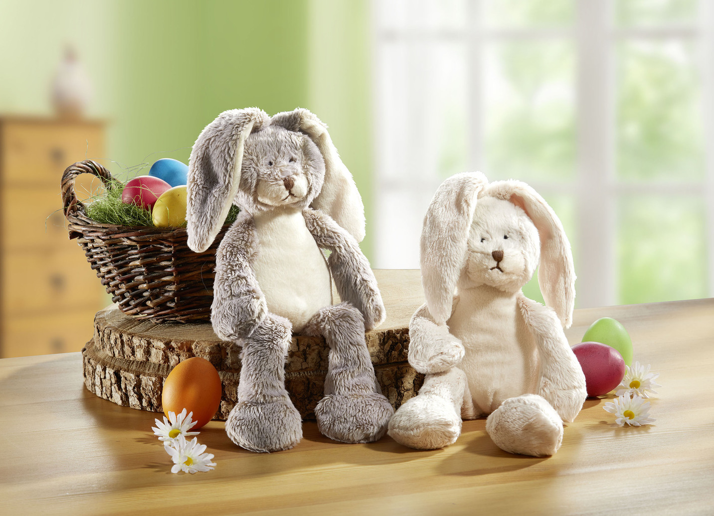 Plüsch-Hasen,2er-Set