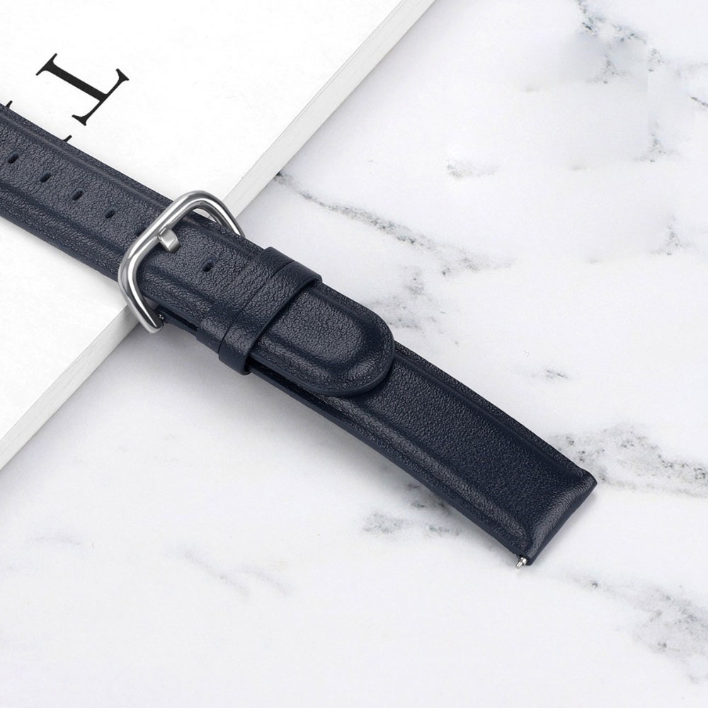 Fitbit Versa 3 / Sense 2 / Sense Echtleder Armband (Gelenkumfang 180-235mm) - Dunkelblau