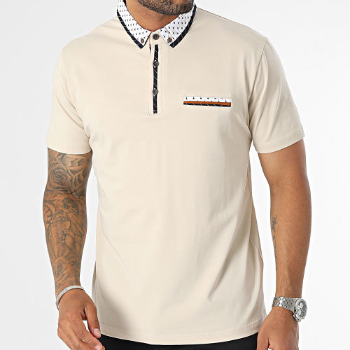 Polo Manches Courtes Beige