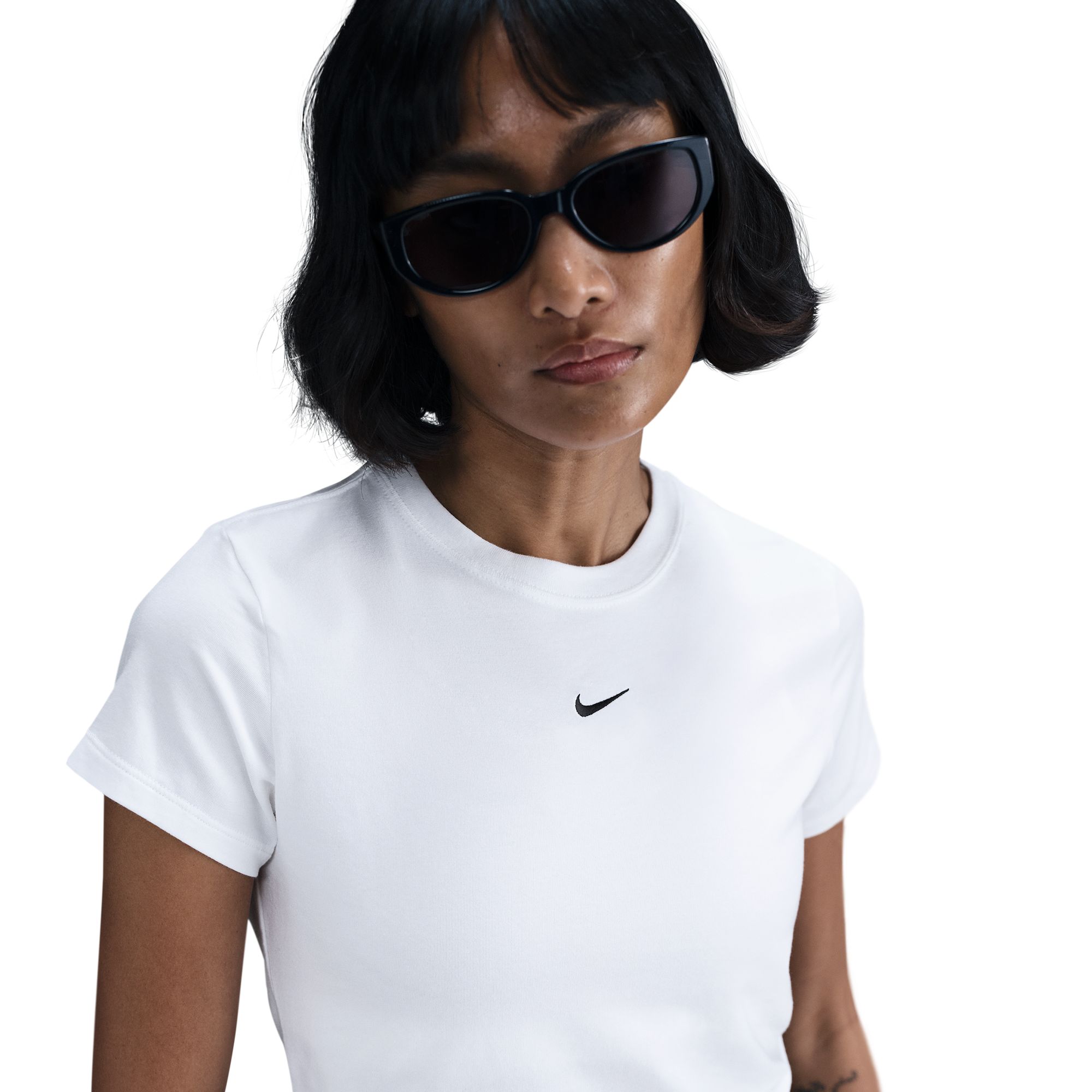 Sportswear Chill Knit Cropped Tee Dame 101/White/Black