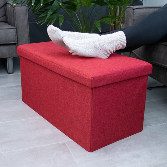 Sammenklappelig Skammel 76x38x38 cm Taburet (rød)