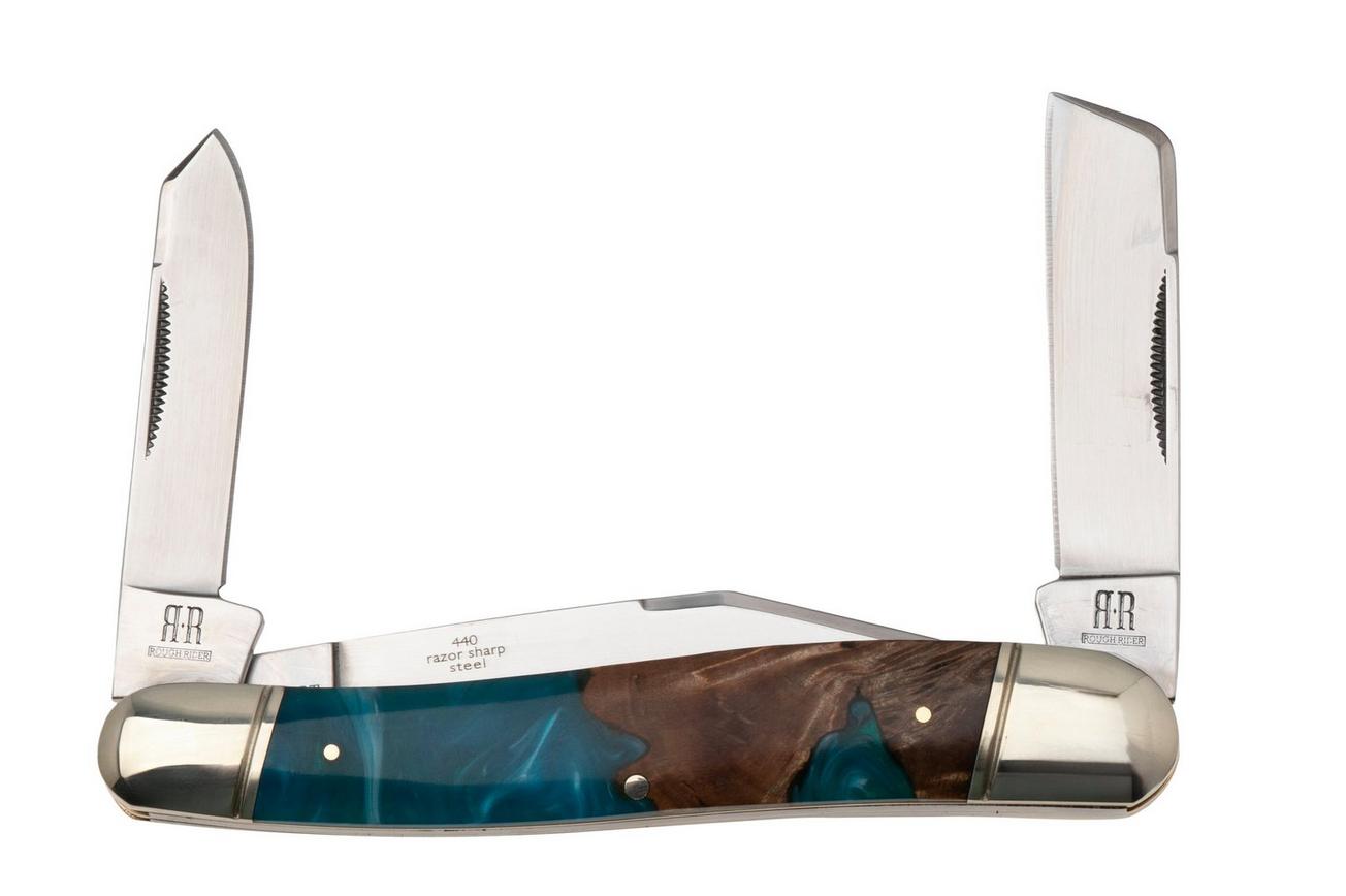 Rough Ryder Texas Stockman RR2653, Satin 440, Pandora Swirl Wood Resin, zakmes