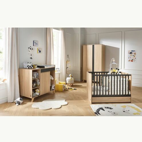 Lit bébé 120x60 NOVA Gris volcan - SAUTHON