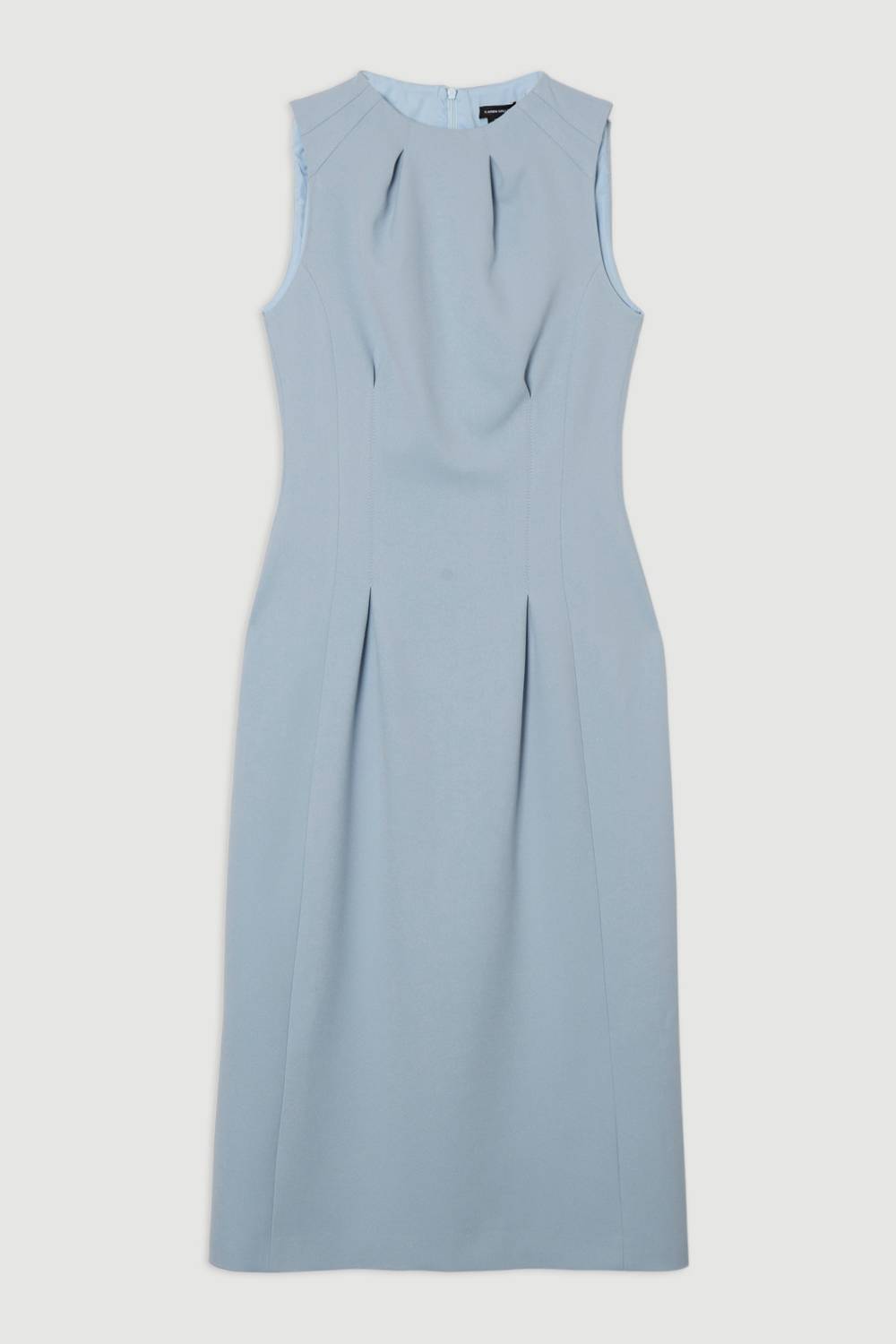KarenMillen Tall Structured Crepe Sleeveless Tailored Pencil Midi Dress