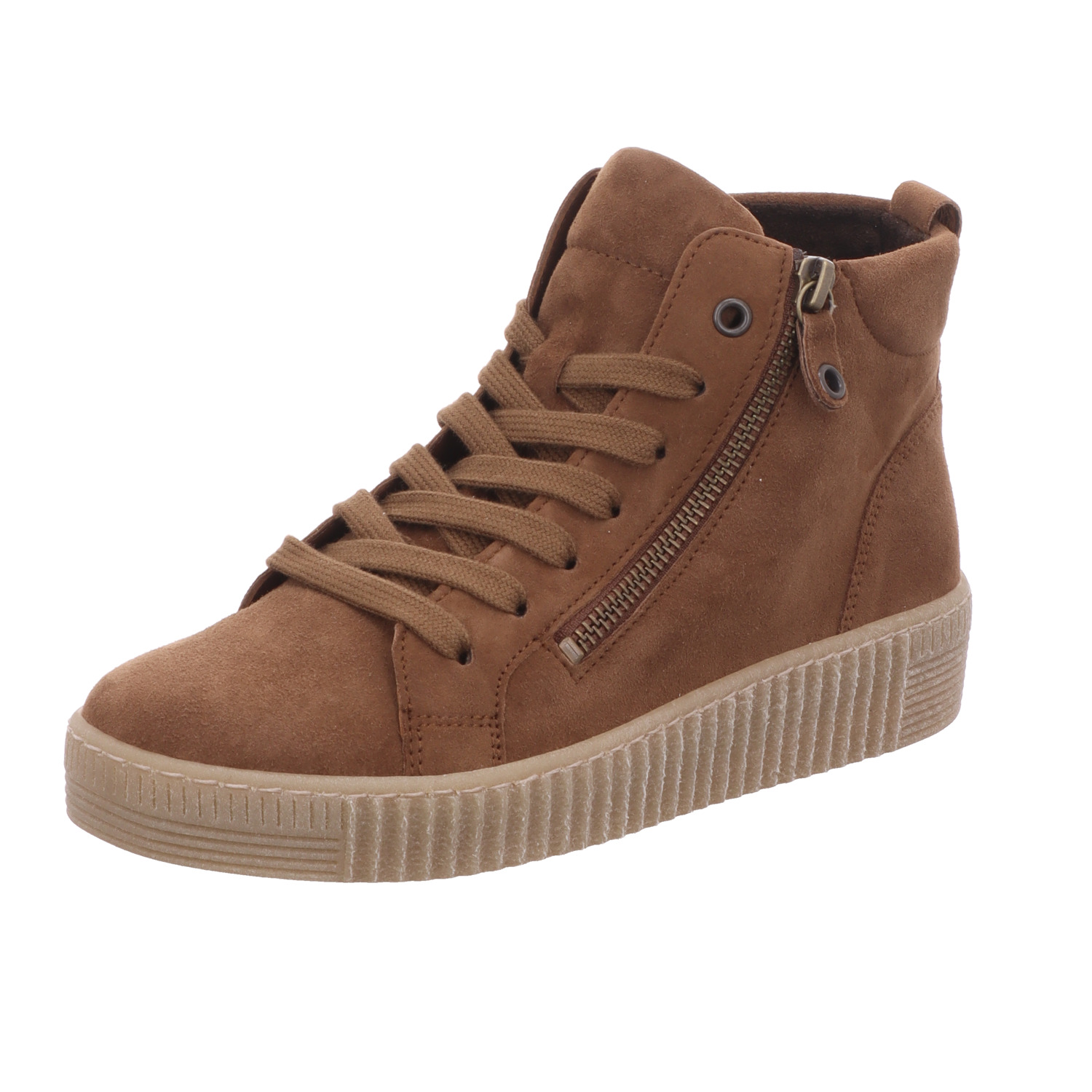 Gabor Fashion Damen-Schnürstiefelette Reh-Braun