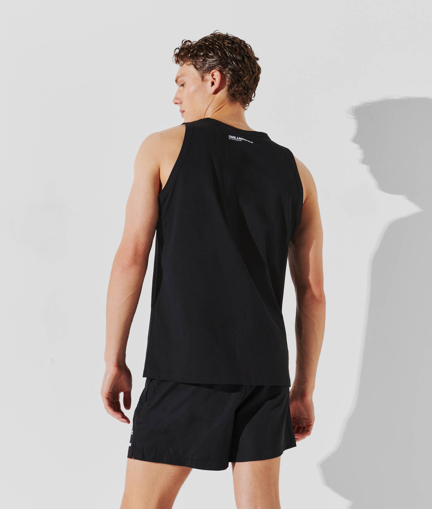 DÉBARDEUR DE PLAGE AVEC LOGO KARL - Noir