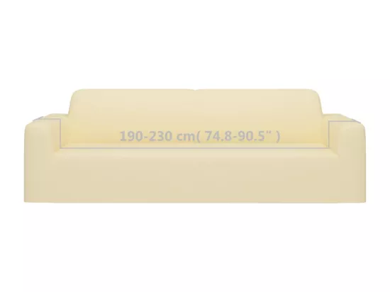 Housse extensible de canapé 3 places Crème Jersey de polyester