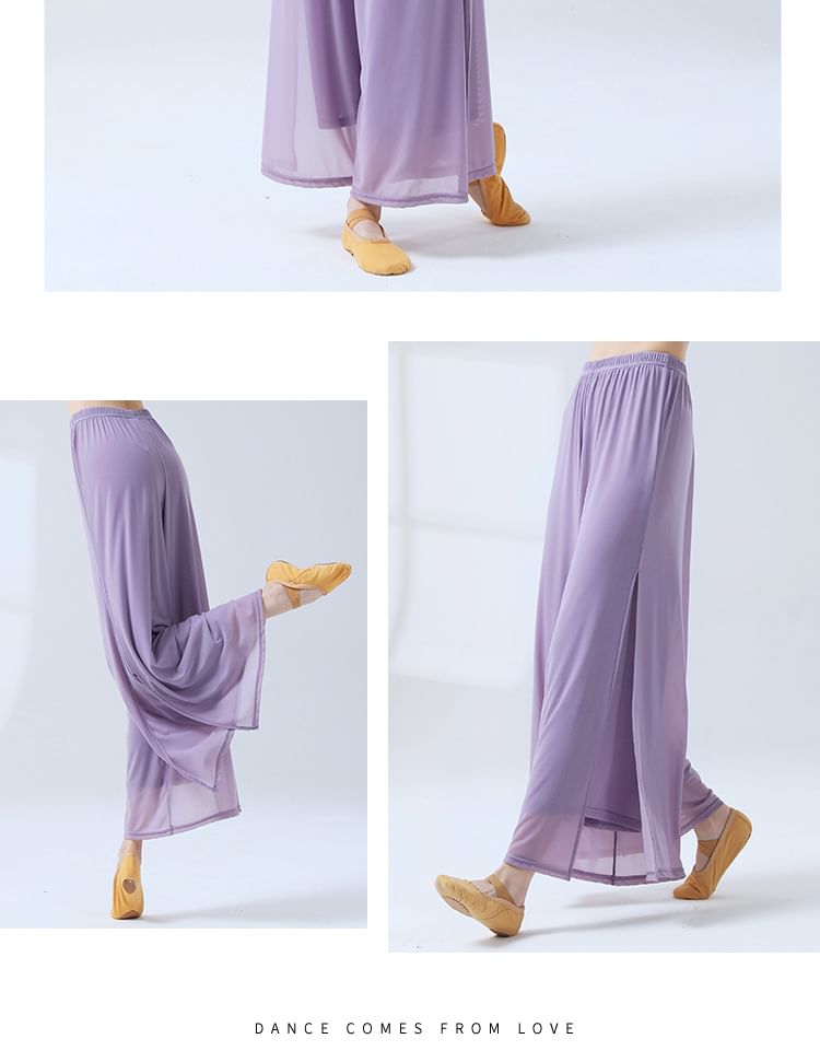 femmal - Hoge taille doorschijnende wijde broek