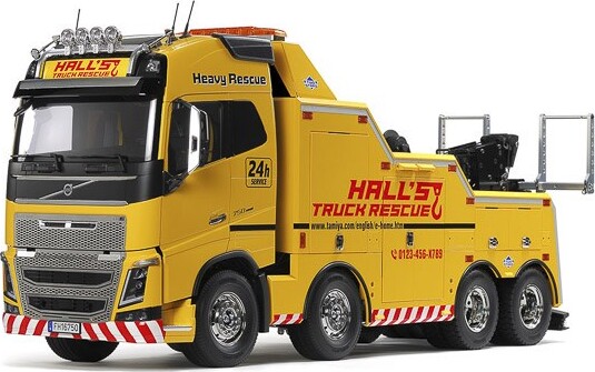 Tamiya - Rc Volvo Fh16 Tow Truck 8X4 Globetrotter 750 Fjernstyret Lastbil Byggesæt - 1:14 - 56362