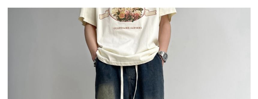 Plummie - Losse jeans met trekkoord en sterrenborduursel