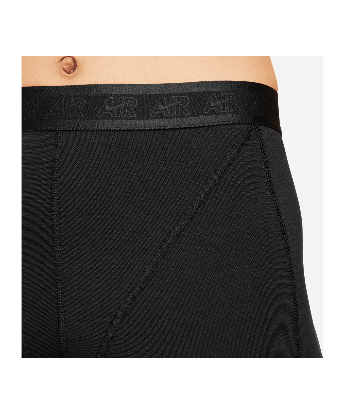 Nike Air Ribbed Short Damen Schwarz Weiss F010
