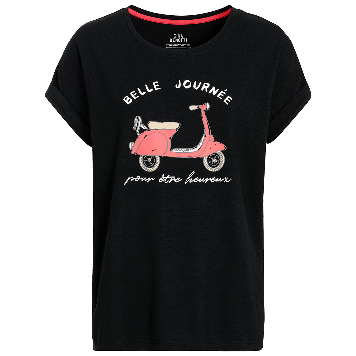 Gina Benotti Damen T-Shirt mit Print schwarz