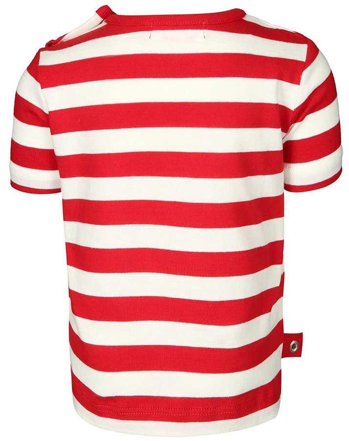 T-Shirt SMILEY gestreift in rot/weiß