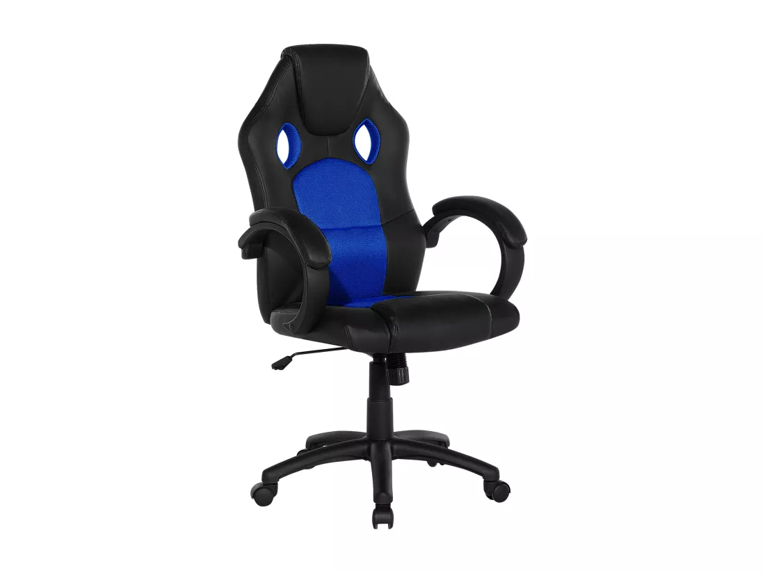 Chaise de bureau FIGHTER Cuir PU Bleu marine