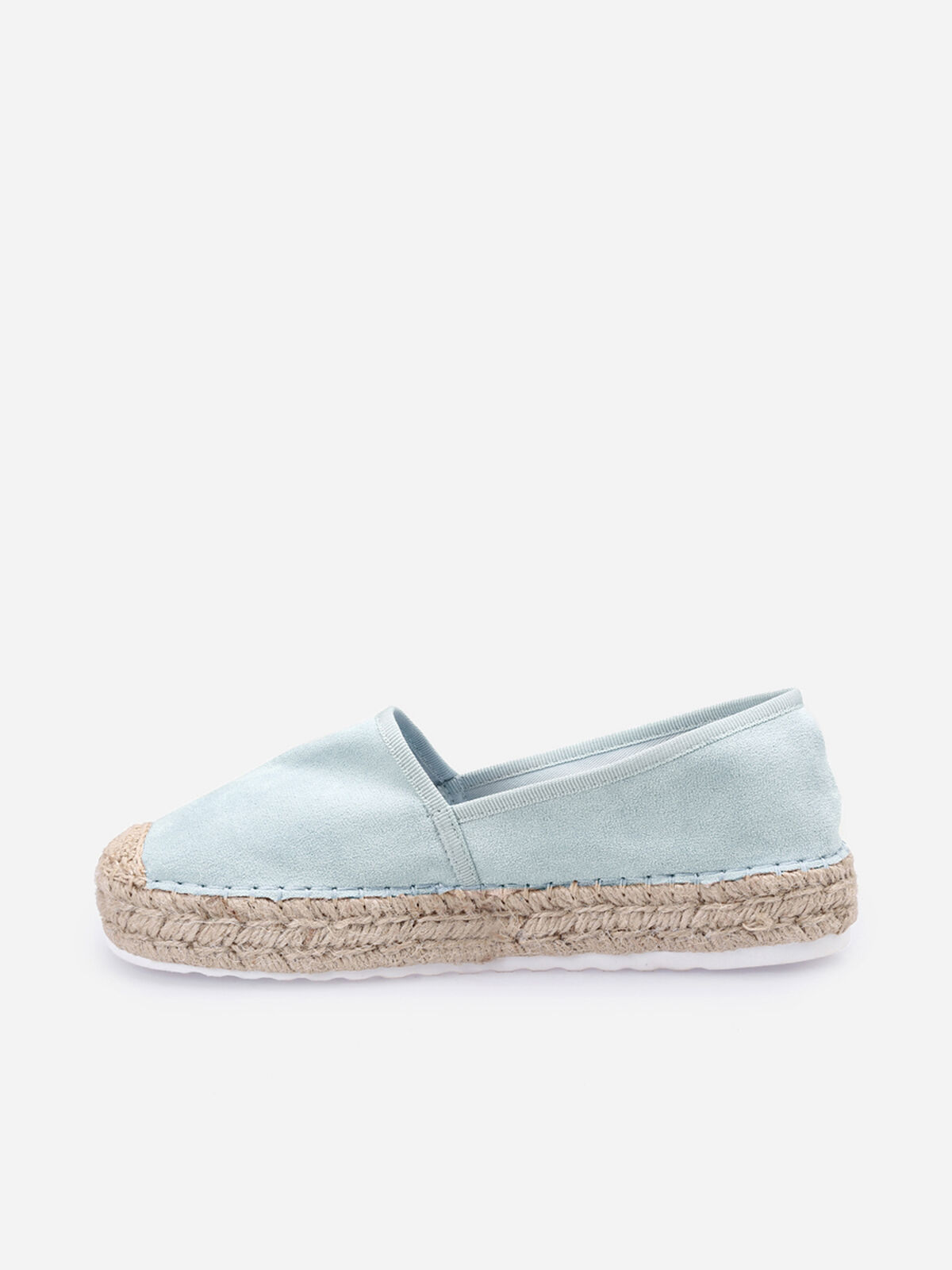 Espadrilles suédine à plateforme- Bleu clair