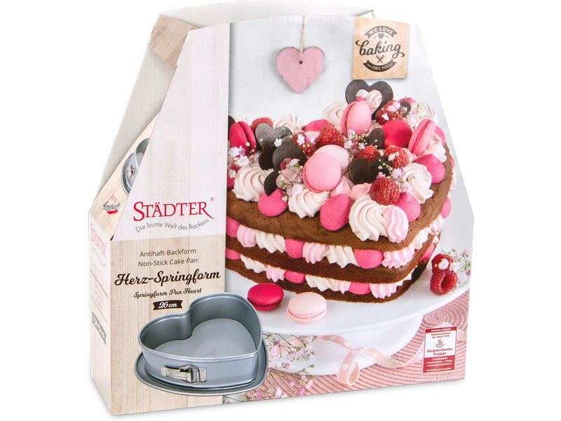 Städter Springform Herz 26 cm Backform für Kuchen