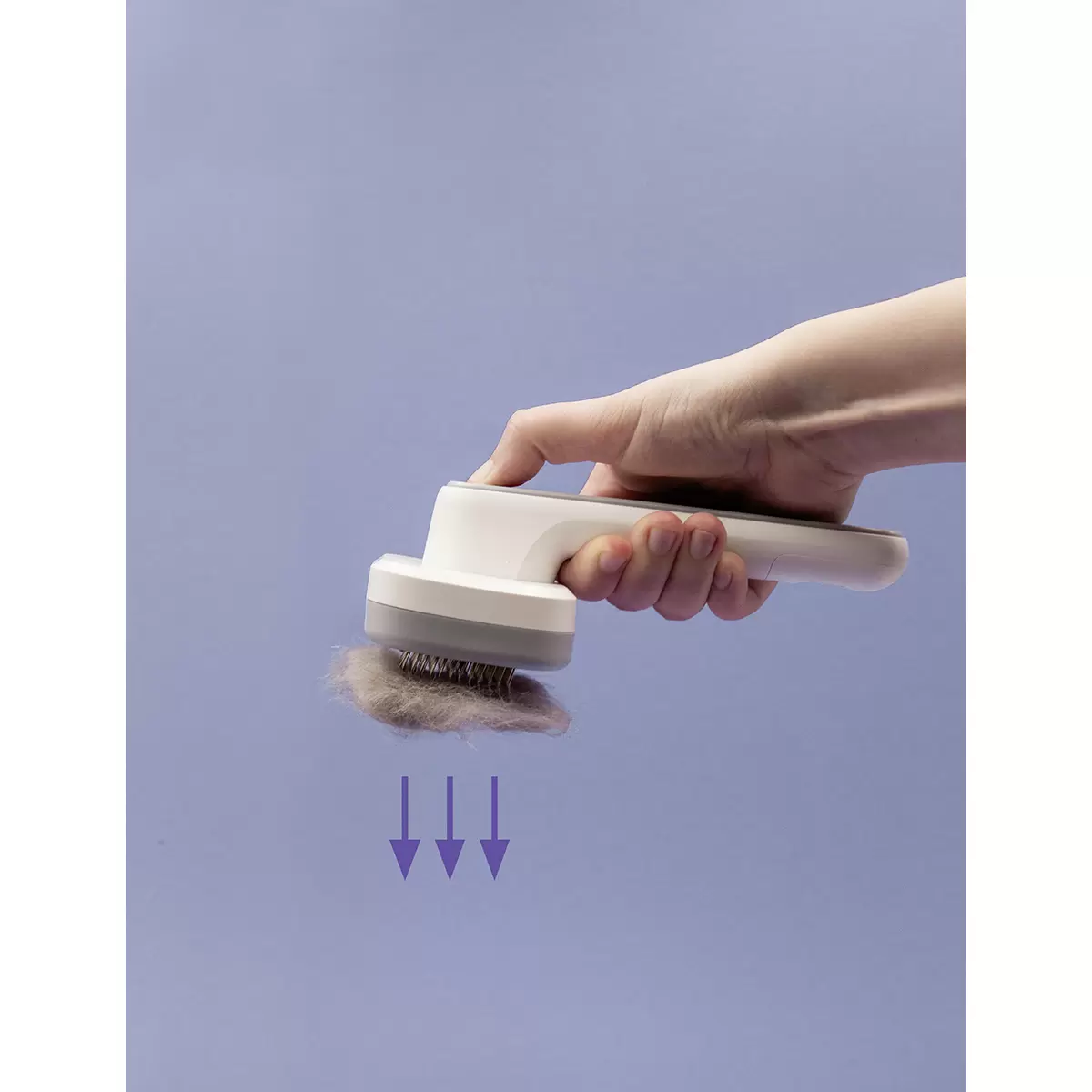 Tierhaarbürste PiddiPet IonBrush Ionen grau,weiss