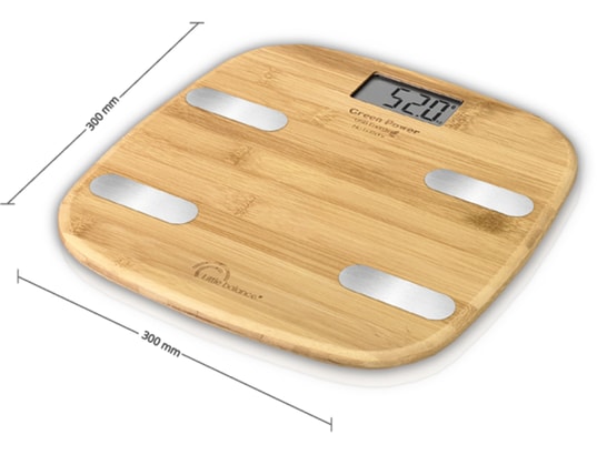 LITTLE BALANCE - Pèse personne connecté Impédancemètre connecté sans pile USB 150kg Bambou