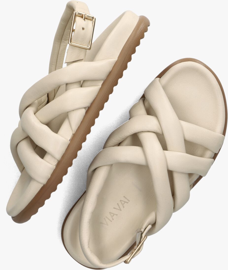 ecru via vai platte sandalen candy kriss