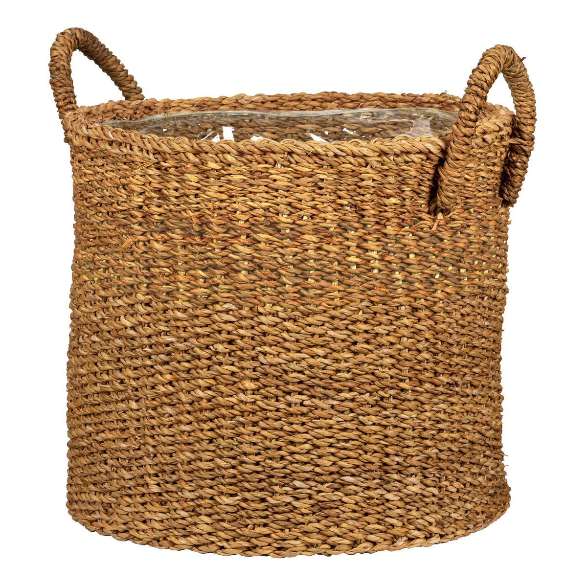 Scheurich Seagrass 23, plantenbak/mandpot met handgrepen van zeegras, kleur: Notenhout, 24 cm diameter, 20 cm hoog, inhoud 7,5 l.