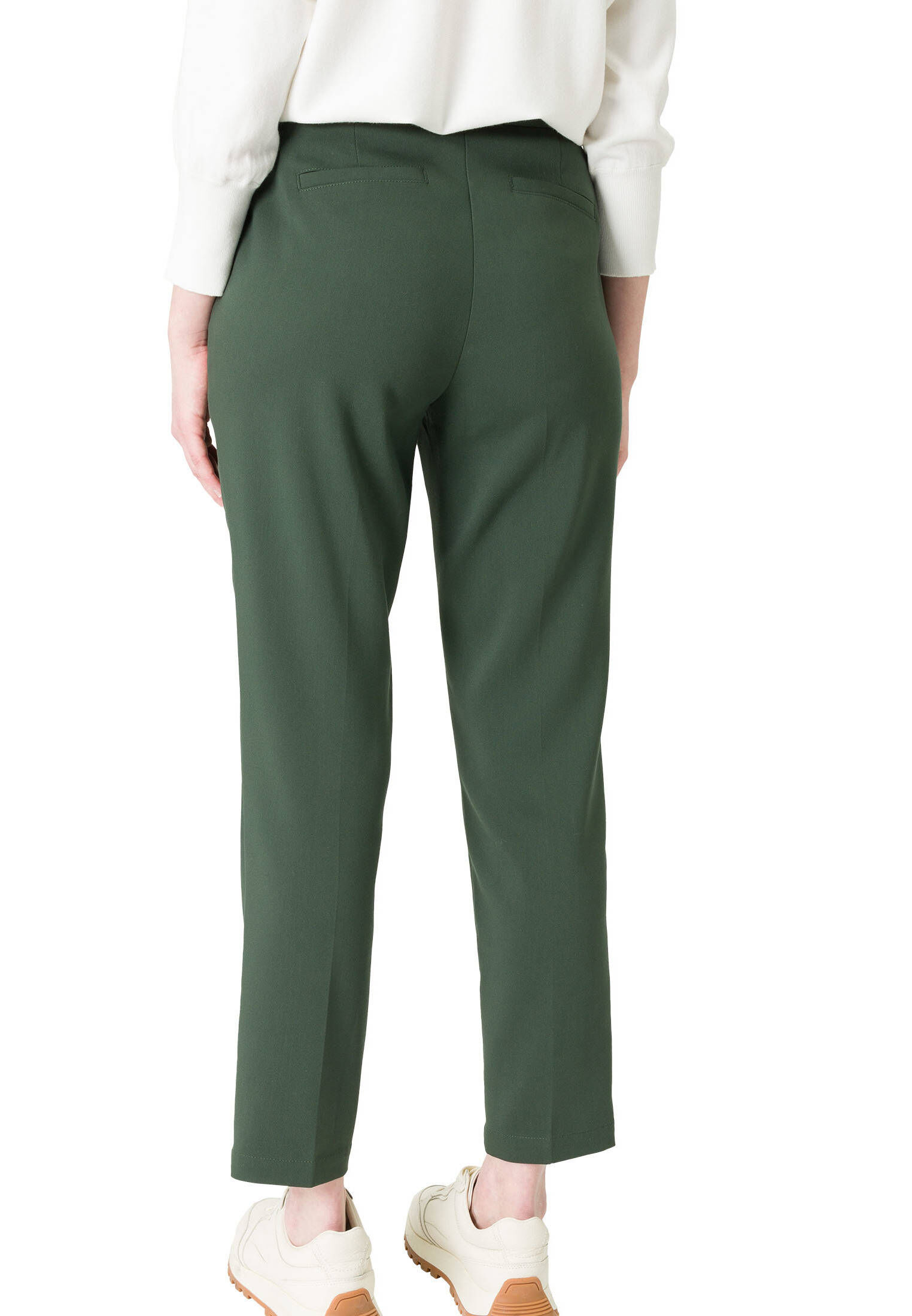 zero| Damen Bundfaltenhose mit Bindegürtel 28 Inch