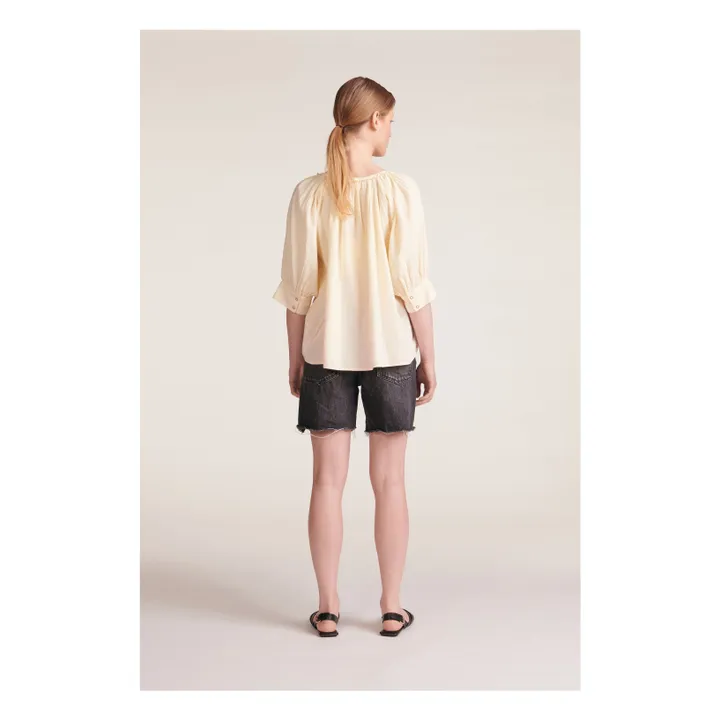 BELLEPIECE Blouse Emilia Rayures Dobby | Ecru