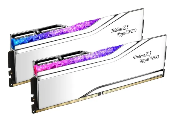 G.Skill Trident Z5 Royal Neo - DDR5 - sæt - 32 GB: 2 x 16 GB - DIMM 288-PIN - 8000 MT/s / PC5-64000 - CL38 - 1.45 V - ikke bufferet - ikke-ECC - sølv