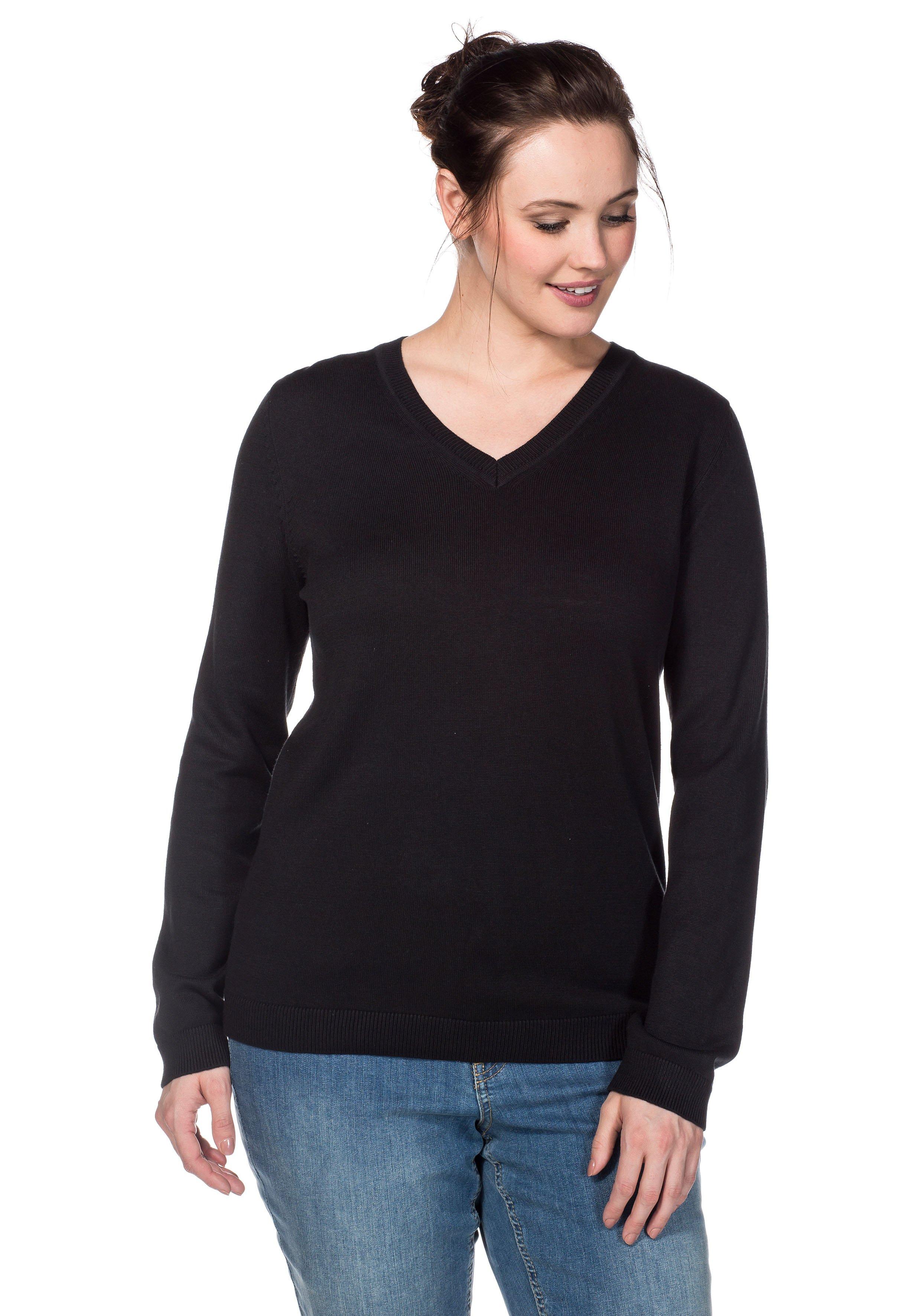 Pullover aus Feinstrick mit V-Ausschnitt