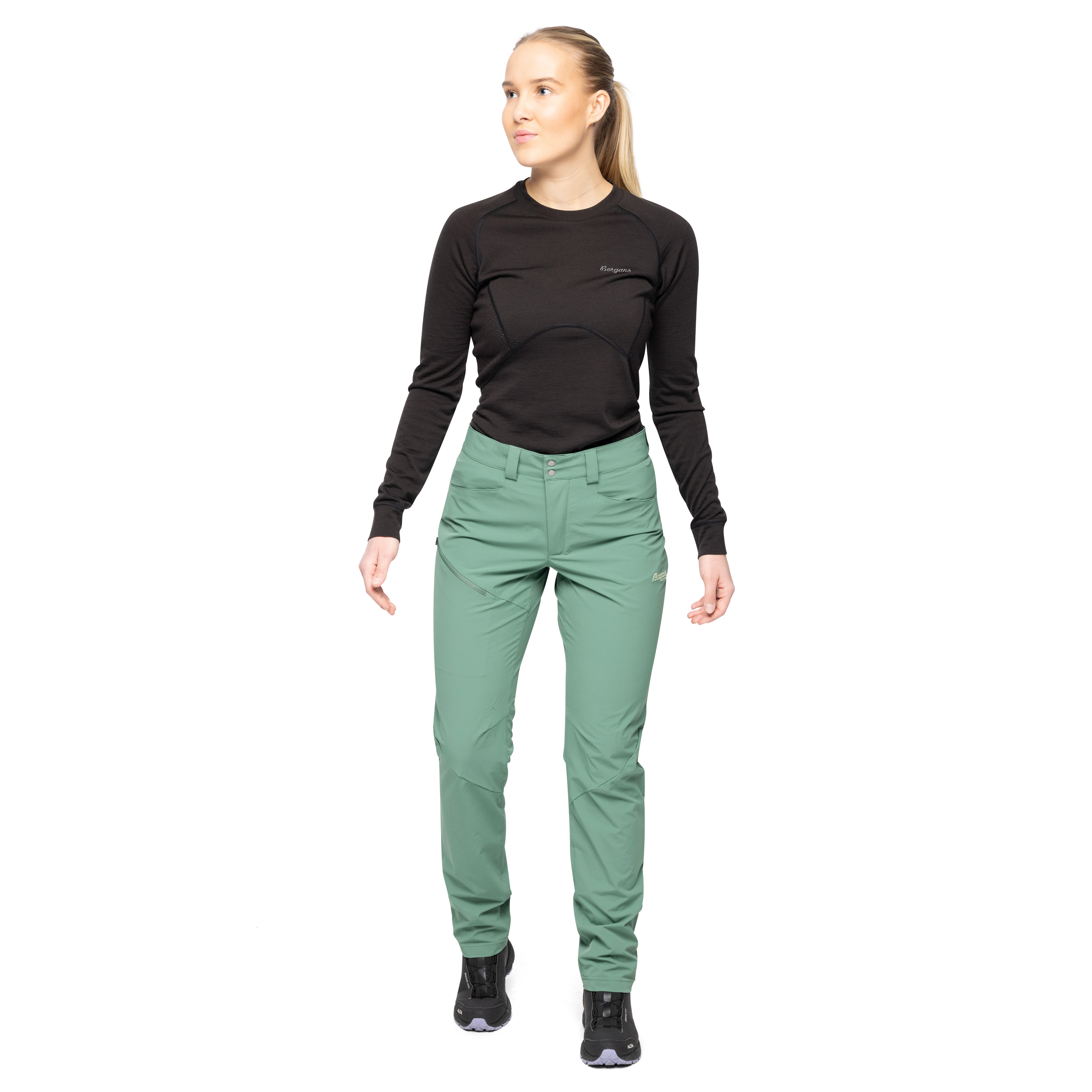 Vandre Light Softshell Pants Women Dark Jade Green