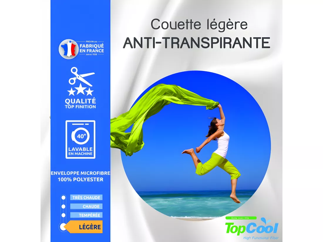 Couette Anti Transpirante 200 Gr/m² 240 X 260 Cm Pour Lit 