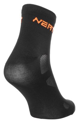 NEATT Paire de Chaussettes Basses Noir/ Orange