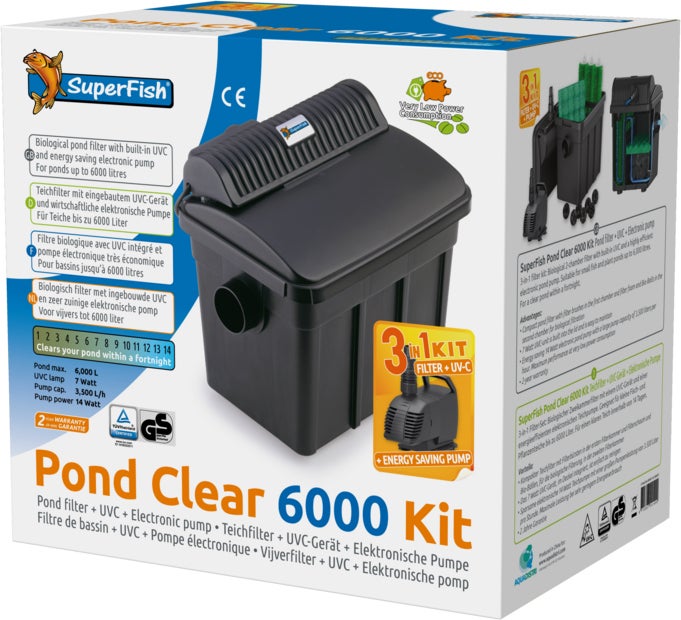 Superfish vijverfilter Pond Clear 3-in-1 kit 6000 L