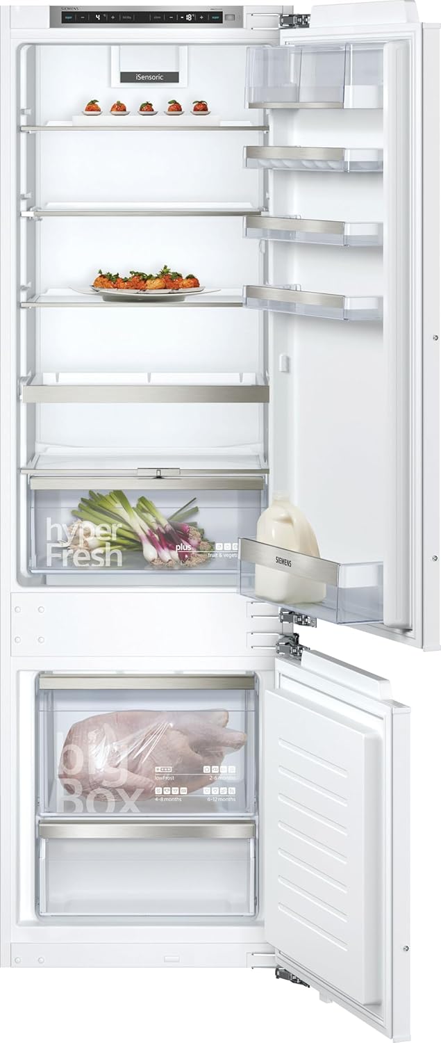 SIEMENS KI87SADD0 iQ500 Einbau-Kühlgefrierkombination/A+++ / 149 kWh/Jahr / 269 l/lowFrost/hyperFresh Premium 0° / LED Beleuchtung