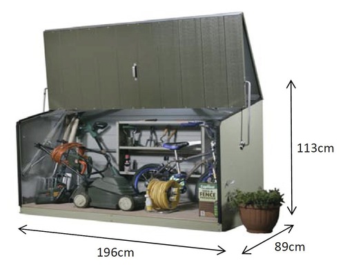 Storeguard-uitrustingsbox 196 x 89 x 109 cm, antraciet