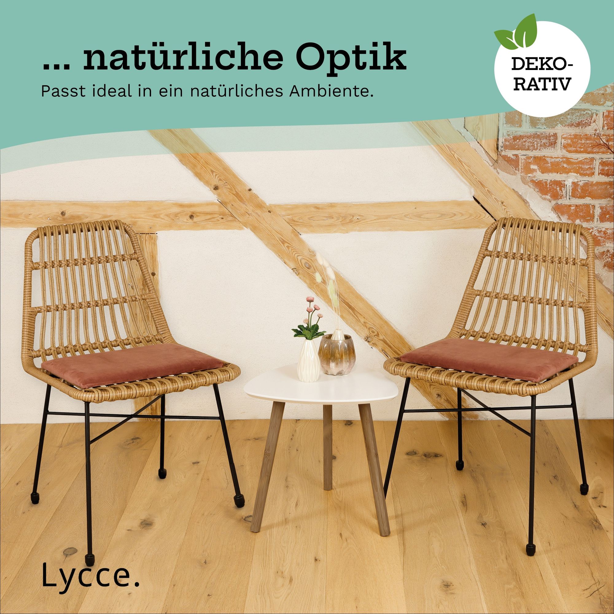 Lycce Gartenstuhl LEON Loungemöbel Balkon Terrasse aus Polyrattan